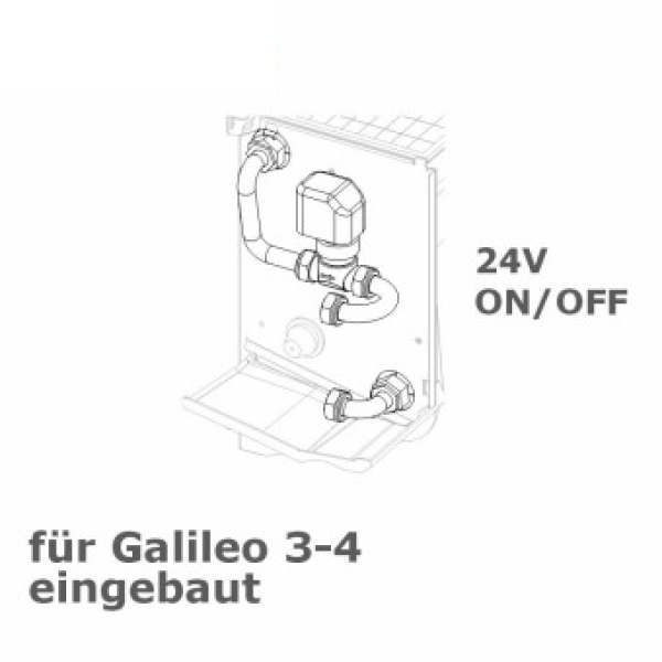 2-Wegeventil  f. Galileo 3-4, 24V, ON/OFF, eingebaut